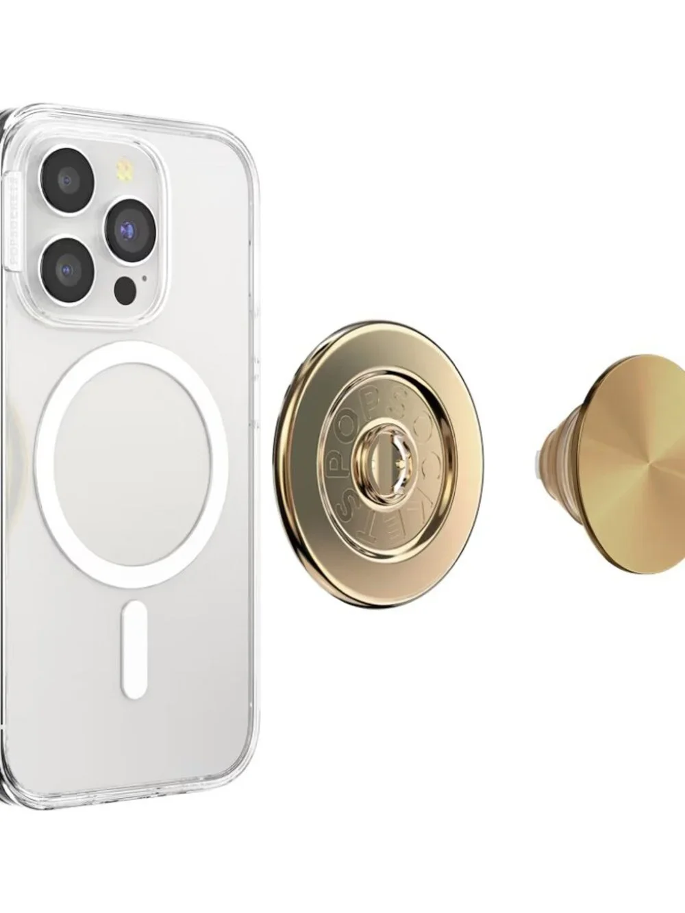 Popsockets Phone PopGrip for MagSafe Magnetic Holder Aluminum Radial Gold